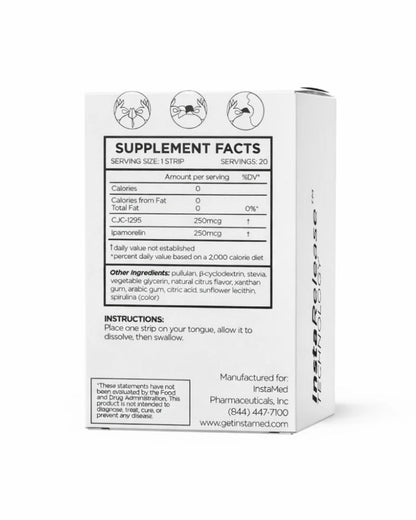 Back of Gator Strips supplement box with Supplement Facts, at LADA Beauty serving Las Cruces, NM and El Paso, TX