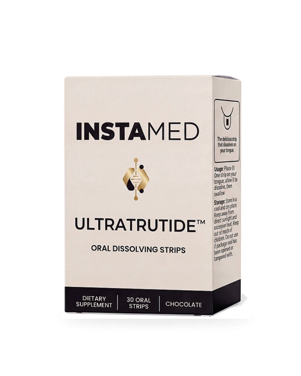 Instamed Ultratrutide Chocolate oral dissolving strips box, at LADA Beauty serving Las Cruces, NM and El Paso, TX