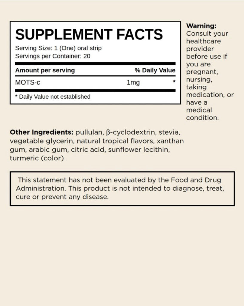 Instamed Boost MOTS-C peptide tropical oral dissolving strips box, at LADA Beauty serving Las Cruces, NM