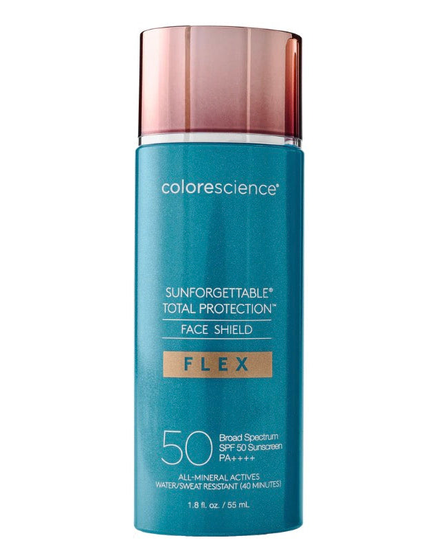 Colorescience Sunforgettable Total Protection Face Shield Flex SPF 50 with awards, at LADA Beauty in Las Cruces, NM